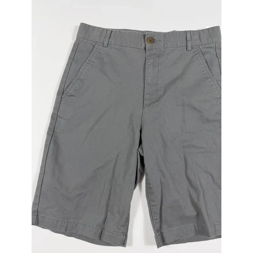 Old Navy Boys Chino Shorts Gray Adjustable Waist Size 16